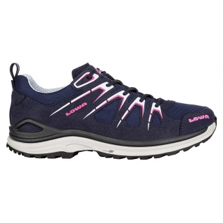 Lowa Wanderschuhe Innox Evo Low GTX (Outdoor-Fitness, Mikrofaser, wassderdicht) navyblau/pink Damen